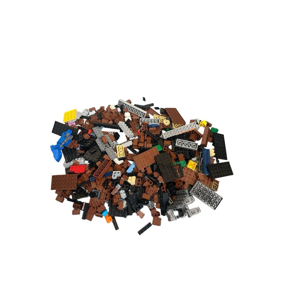 Lego Lot Mixed Building Bricks Blocks Parts Pieces Brown Black Gray 20oz 1lb 4oz